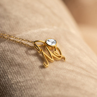 Collier Alina – Initiale Pierre de Naissance