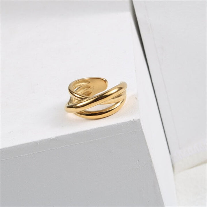 Bague Liyana - Croisée Multicouche