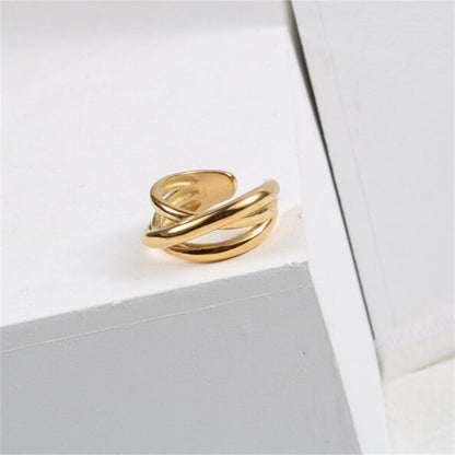 Bague Liyana - Croisée Multicouche