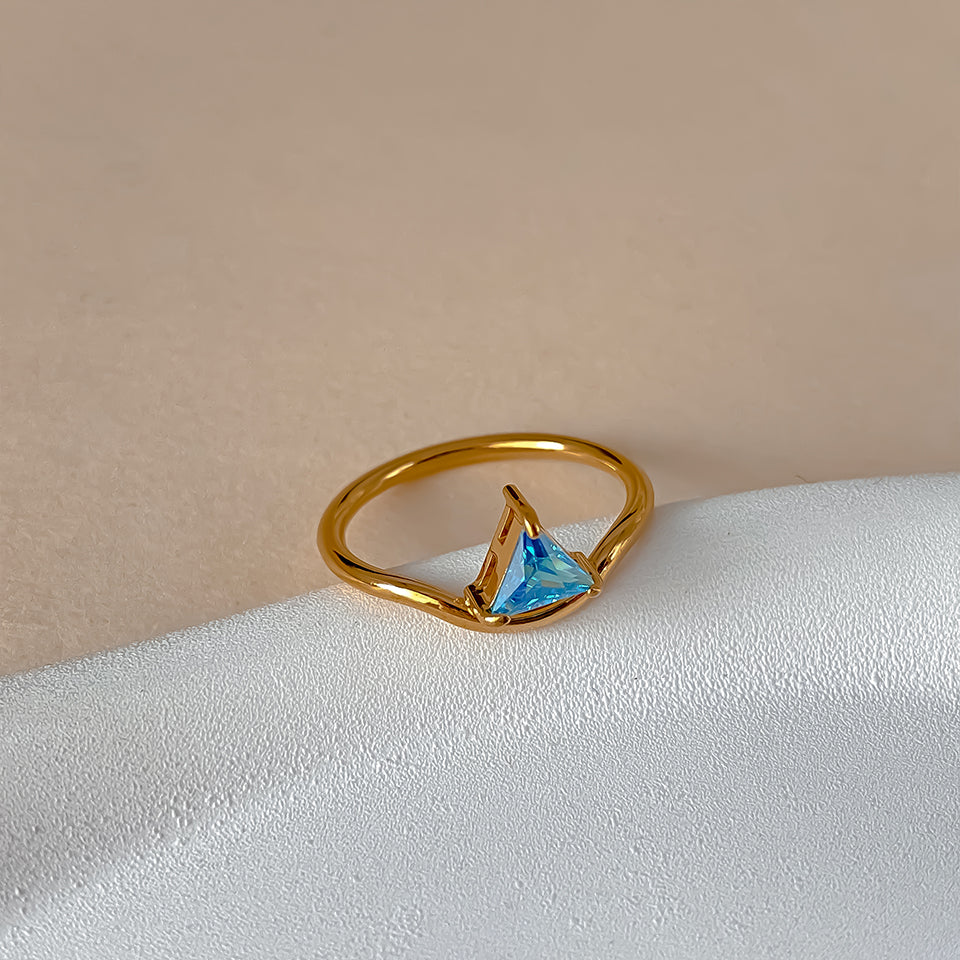 Bague pierre de naissance Livia – bijou personnalisé élégant Vanityl
