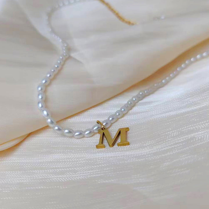 Collier Iséline – Initiale Perle