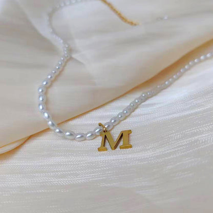 Collier Iséline – Initiale Perle