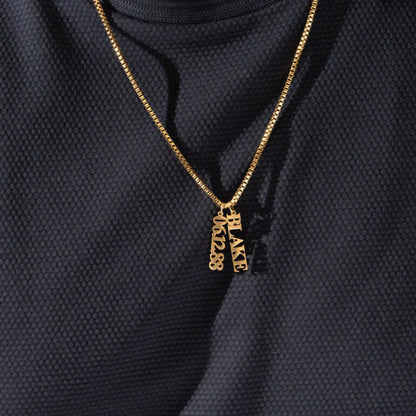 Thalina Necklace – Multi Names Vertical