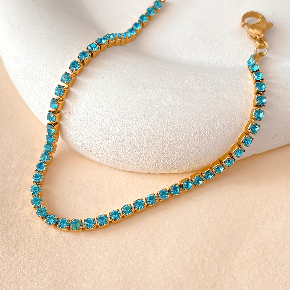 Bracelet Azélia – Tennis Pierre de Naissance