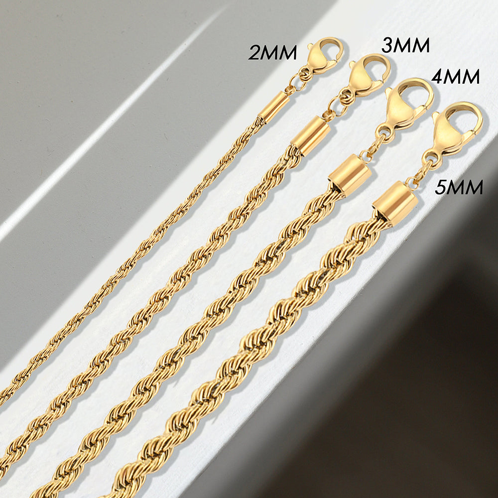 Collier Alya - Corde Torsadée