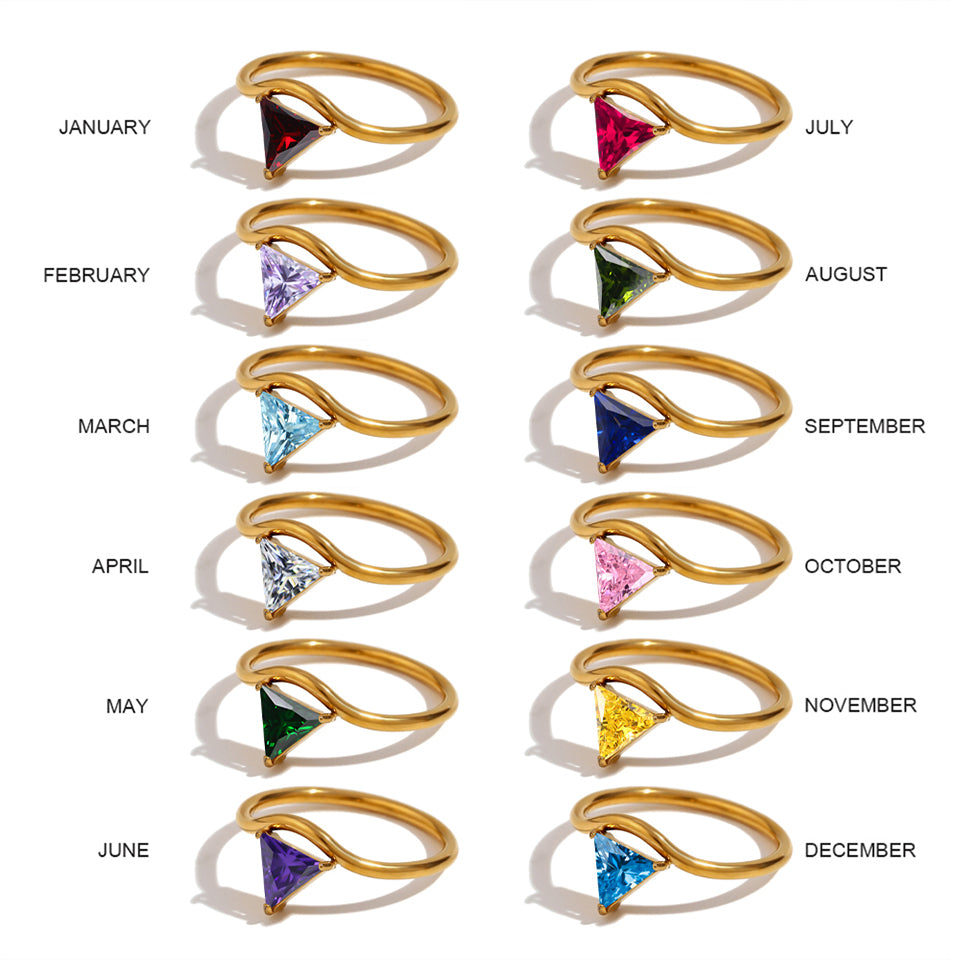 Bague pierre de naissance Livia – bijou personnalisé élégant Vanityl
