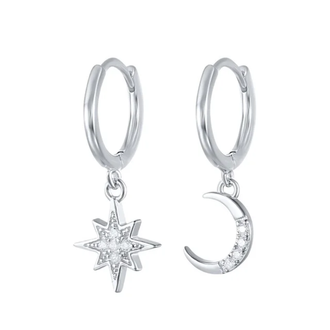 Boucles Ariana - Étoile & Lune