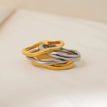 Bague Amara - Vague Minimaliste