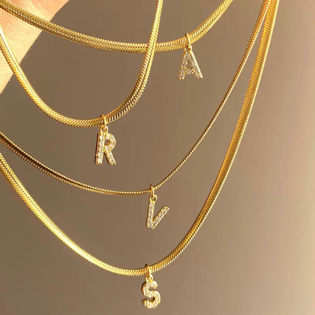 Collier Maeva – Initiale Chaîne Serpent