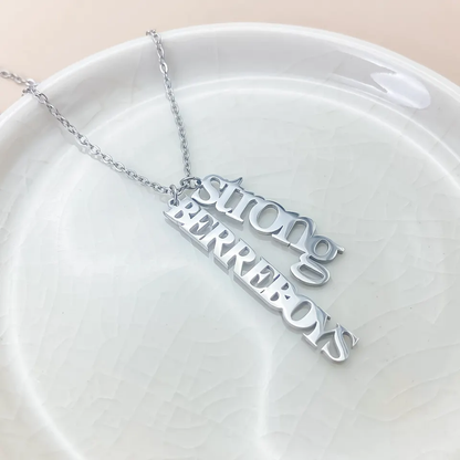 Thalina Necklace – Multi Names Vertical