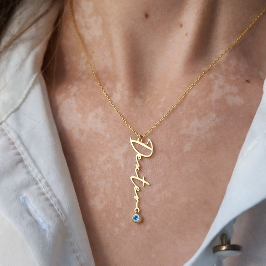 Collier Orélina – Prénom & Pierre de Naissance