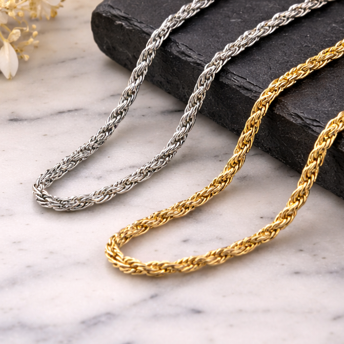 Collier Alya - Corde Torsadée