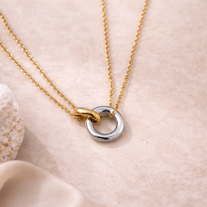 Collier Nora - Pendentif Bicolore