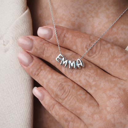 Collier Francesca - Lettre 3D Bubble