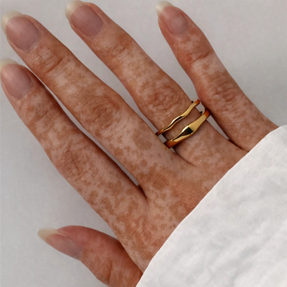 Bague Amara - Vague Minimaliste