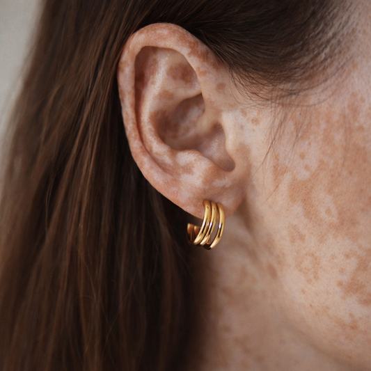 Boucles Margaux - Créoles Triple Anneau Minimaliste