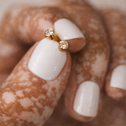 Boucles d’oreilles pierre de naissance Sofia – bijou minimaliste Vanityl