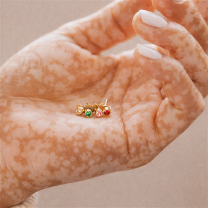 Boucles d’oreilles pierre de naissance Sofia – bijou minimaliste Vanityl