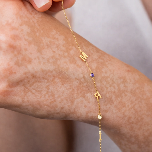 Bracelet Alessia – Initiale Pierre de Naissance