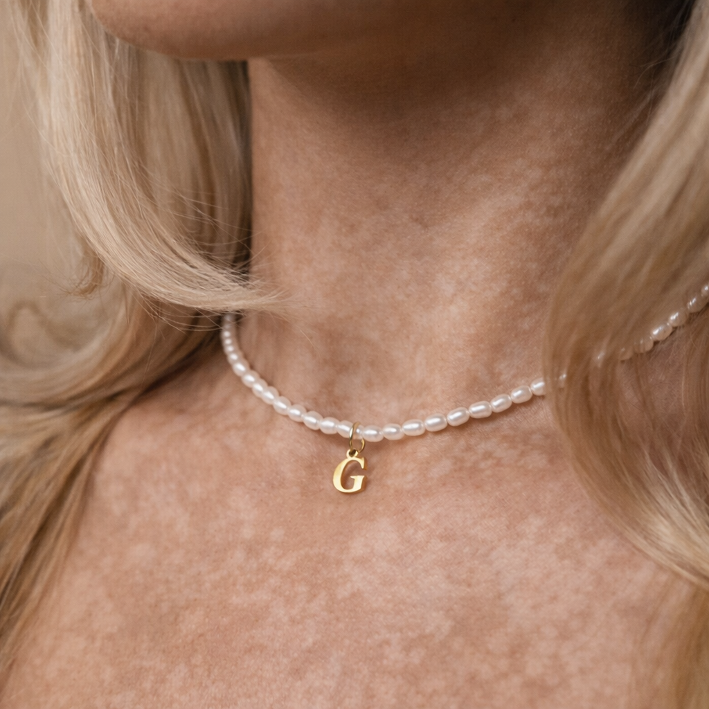 Collier Iséline – Initiale Perle
