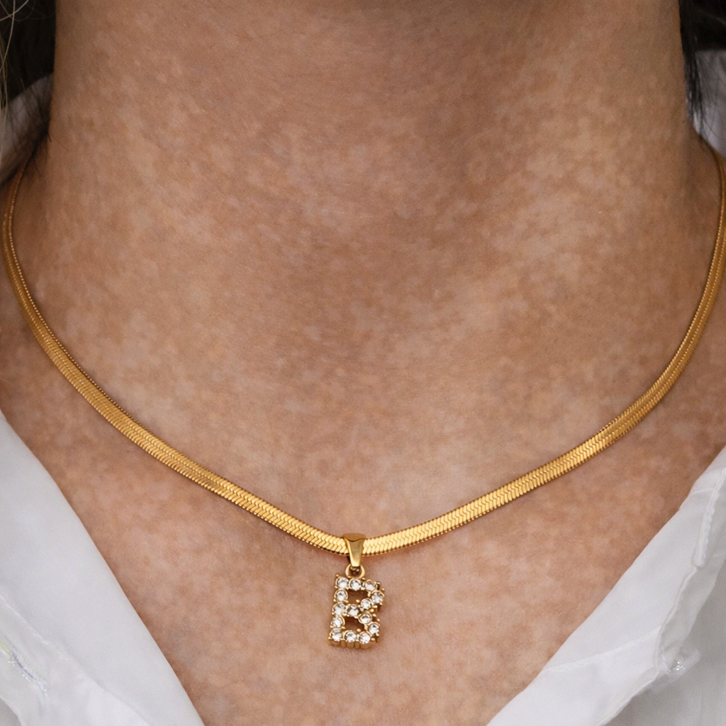 Collier Maeva – Initiale Chaîne Serpent