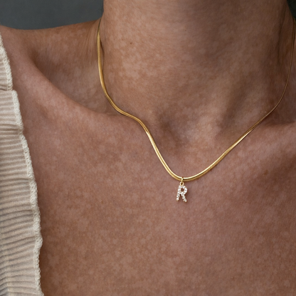 Collier Maeva – Initiale Chaîne Serpent