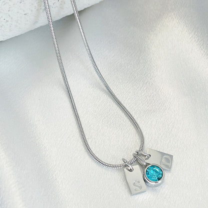 Collier Gianna – Initiale Pierre de Naissance