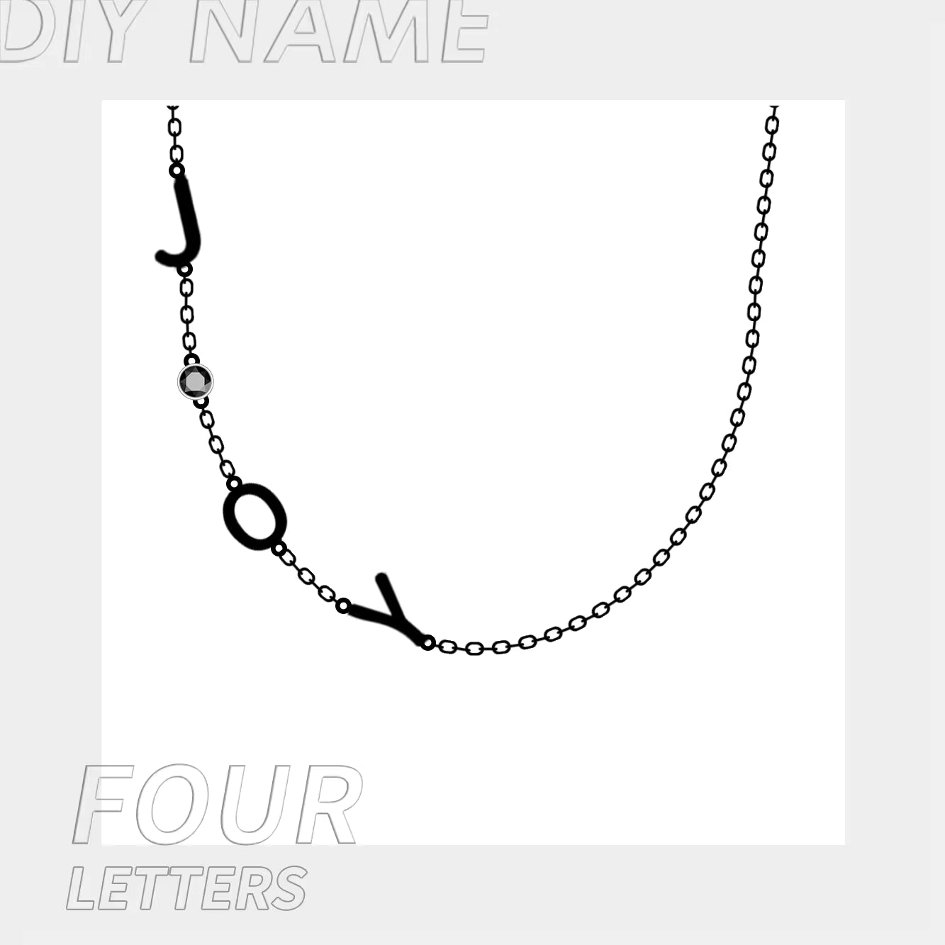 Collier Aria – Initiale Pierre de Naissance