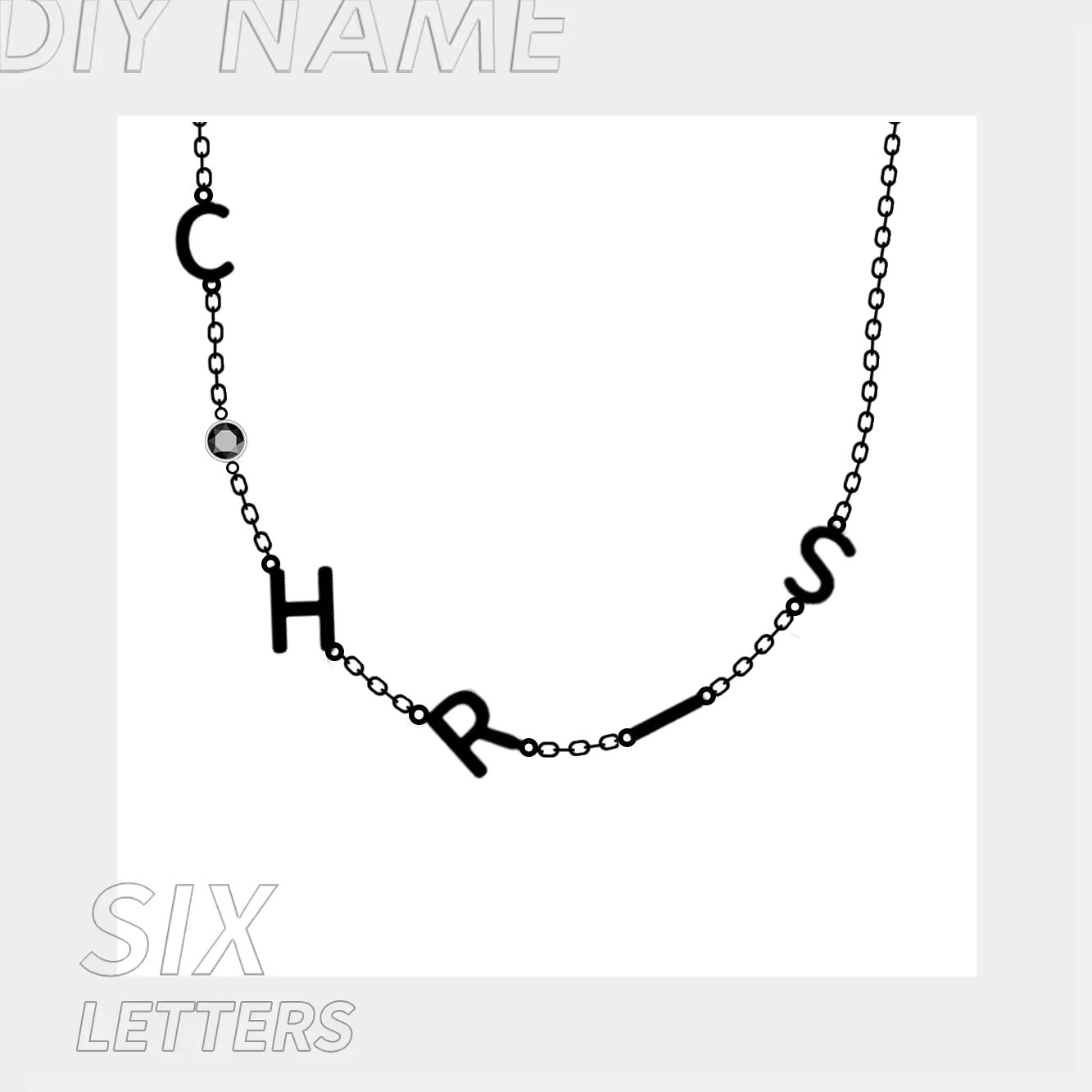 Collier Aria – Initiale Pierre de Naissance