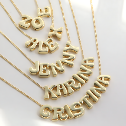 Collier Francesca - Lettre 3D Bubble