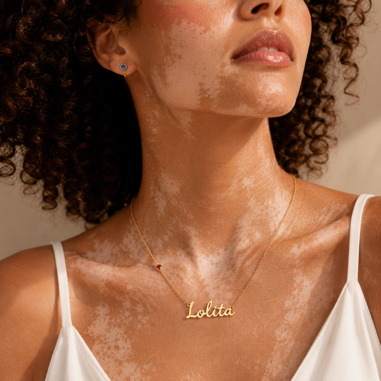 Collier Serena – Plaque Prénom Pierre de Naissance