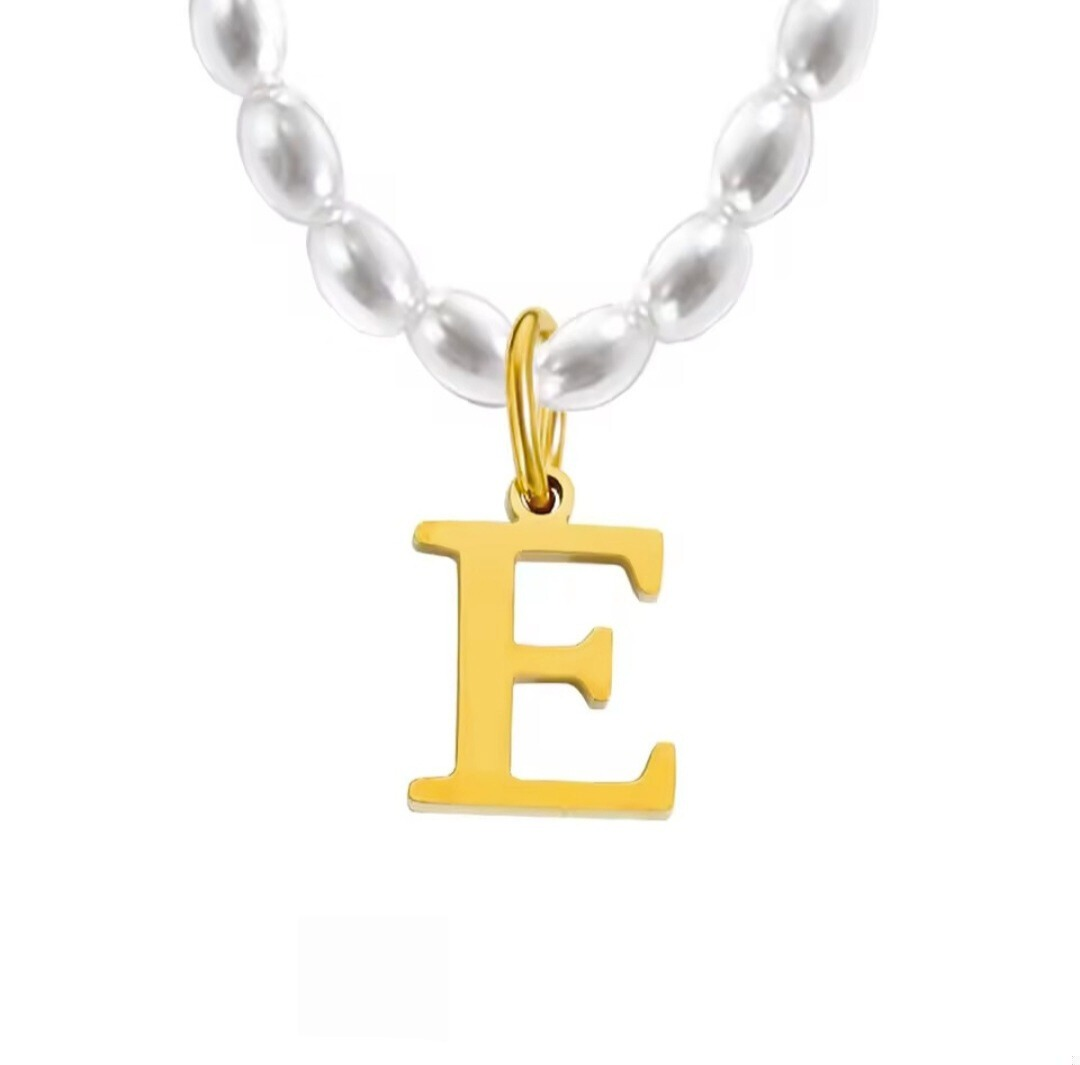 Collier Perle & Lettre en Or 18K