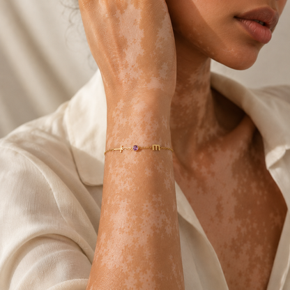 Bracelet Alessia – Initiale Pierre de Naissance