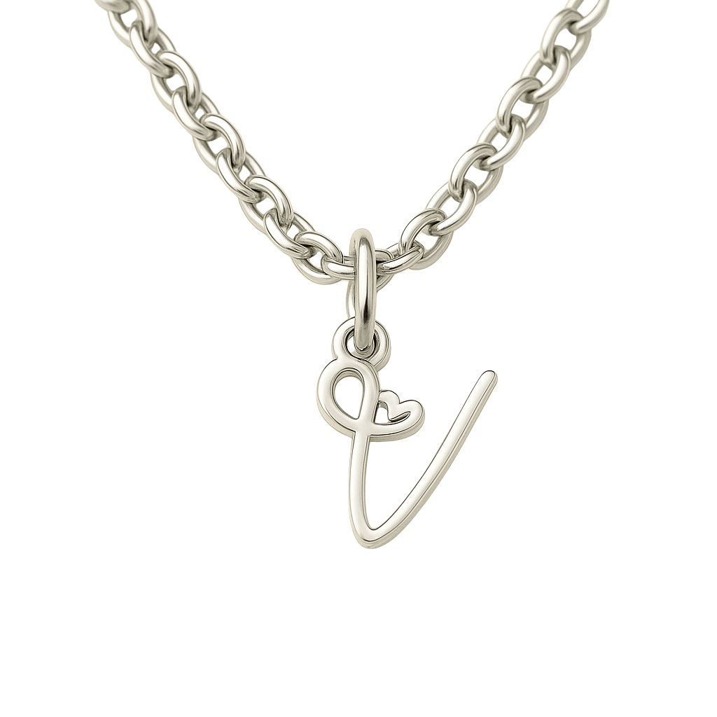 Collier Lettre de Luxe avec Cœur