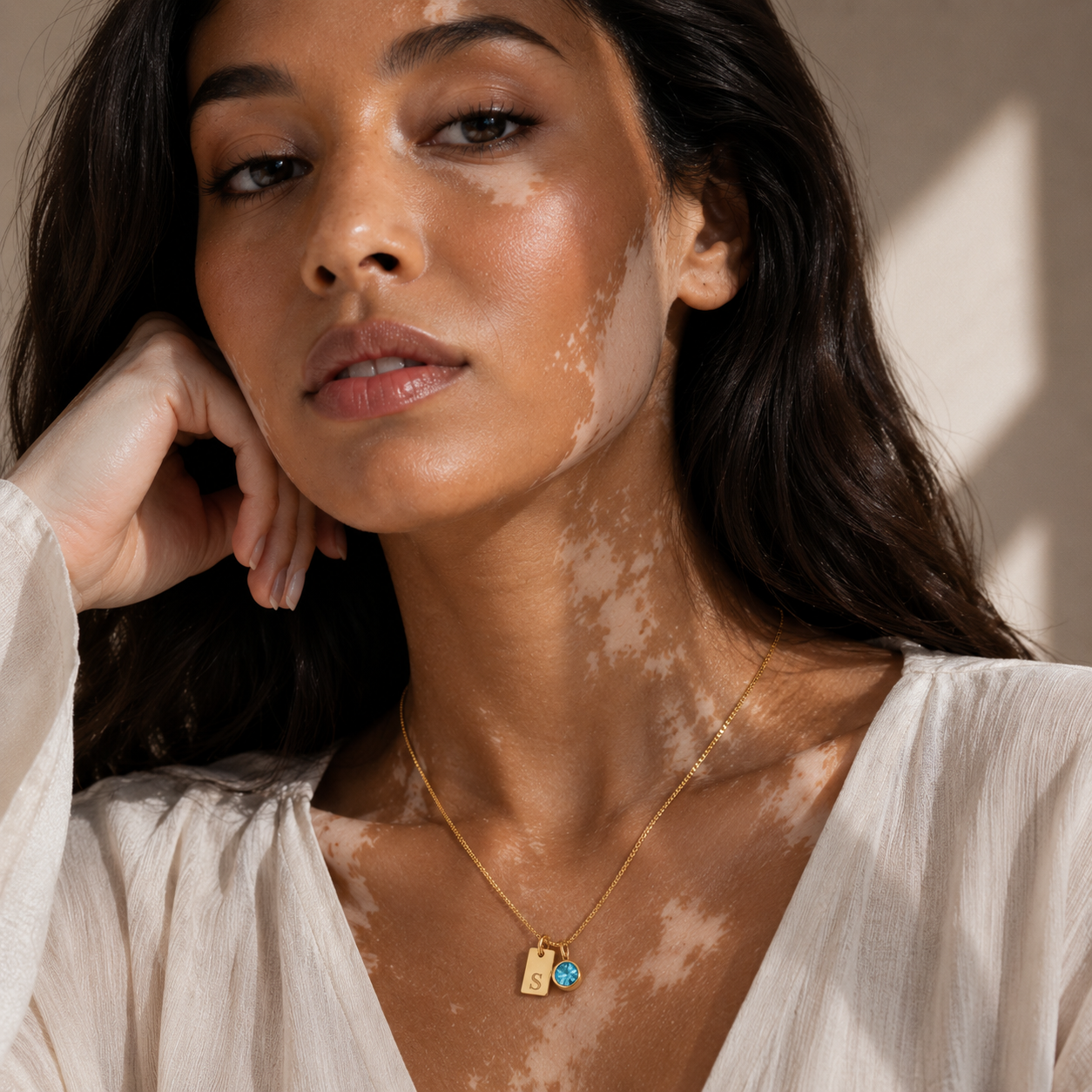 Collier Gianna – Initiale Pierre de Naissance