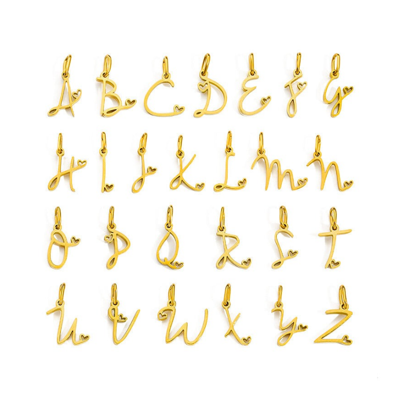 Collier Lettre de Luxe avec Cœur