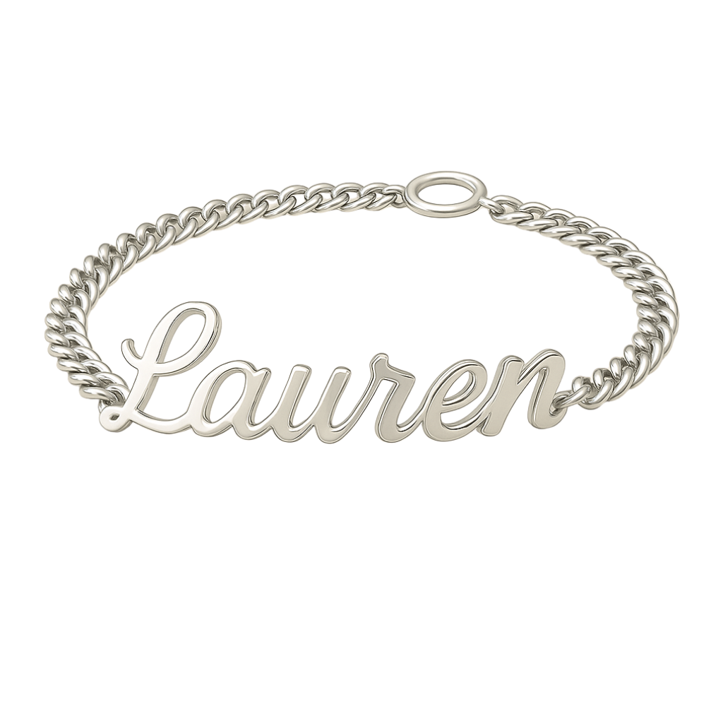 Bracelet Prénom de Luxe à Chaîne Épaisse