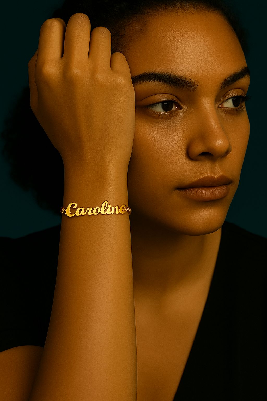 Bracelet Prénom de Luxe à Chaîne Épaisse